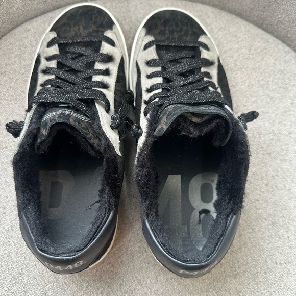 P448 Women’s Sneakers John Leopard Print Faux Fur Lined Size 39 w/ Box - Picture 4 of 6